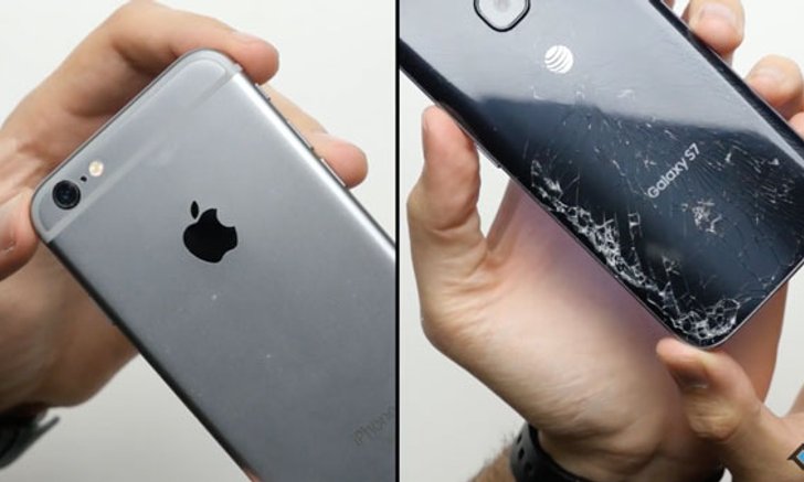 ทดสอบ Drop Test ระหว่าง Galaxy S7 กับ iPhone 6S เรือธงรุ่นไหนแข็งแกร่งกว่า