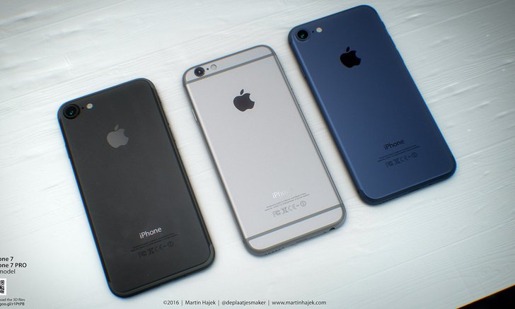 เผยภาพเรนเดอร์ของ iPhone 7 สีดำเข้ม พร้อม Lightning Earpods แบบใหม่