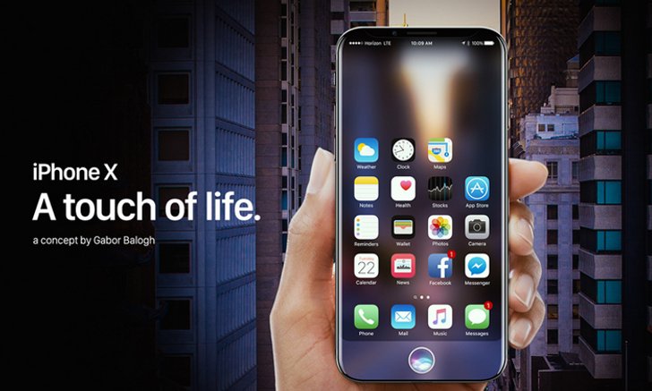 พาชมคอนเซ็ปต์ iPhone 8 แบบใหม่ ในชื่อ iPhone X – A touch of Life พร้อมดีไซน์หน้าจอไร้ขอบ