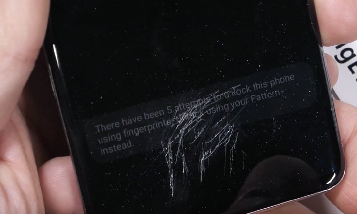 สแกนลายนิ้วมือของ Samsung Galaxy S10 จะใช้งานไม่ได้หากหน้าจอแตก