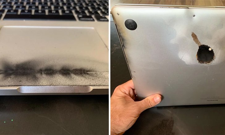 เป็นเรื่อง MacBook Pro รุ่น 15 นิ้ว ระเบิด 3 วันก่อนการเรียกคืน