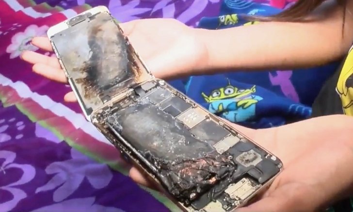 เกิดเหตุ iPhone ระเบิด โชคดีหนูน้อยวัย 11 ขวบไหวตัวทัน!