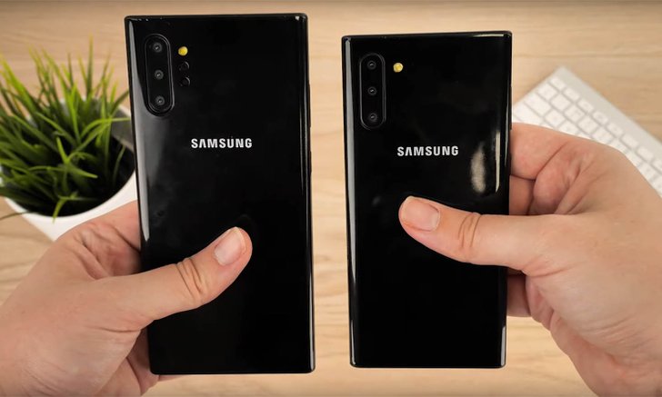 เครื่องดัมมี Samsung Galaxy Note 10 และ Note 10 เผยให้ทราบขนาดหน้าจอ 6.3 และ 6.8 นิ้ว