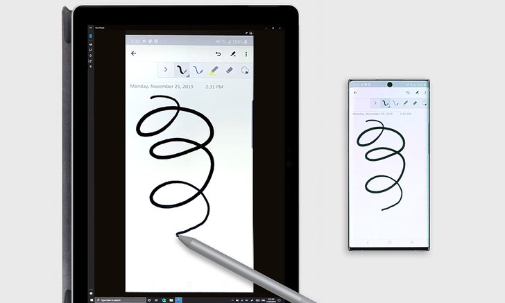 Microsoft ปล่อยฟีเจอร์วาดภาพจากคอมพิวเตอร์ปรากฏลงมือถือผ่าน Apps Your Phone ได้แล้ว