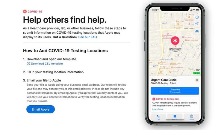 Apple เตรียมแสดงสถานที่ตรวจเชื้อ COVID-19 เร็ว ๆ นี้ บน Apple Maps อำนวยความสะดวกให้ผู้ใช้งาน