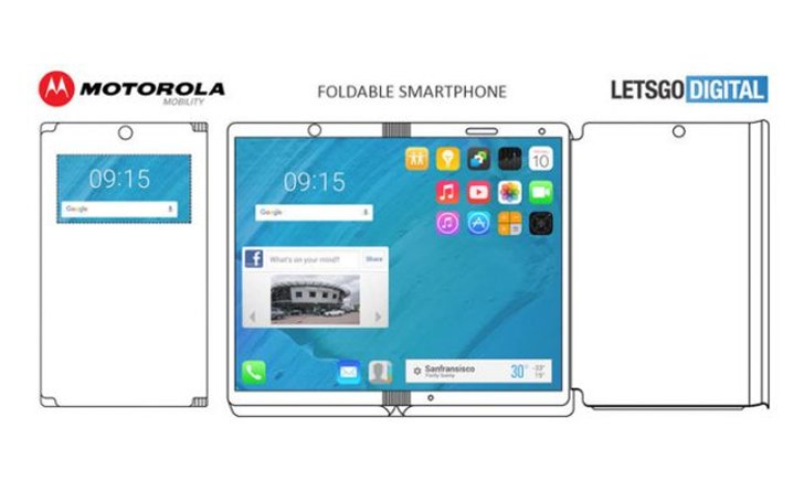 เผยสิทธิบัตรสมาร์ทโฟนพับได้ของ Motorola : เปิดออกมาเป็นแท็บเล็ตได้