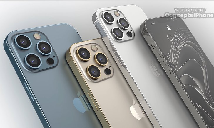 ชมภาพแรกของ iPhone 13 Pro จะมีหลากหลายให้เลือกสี และมีติ่งที่เล็กลงกว่าเดิม