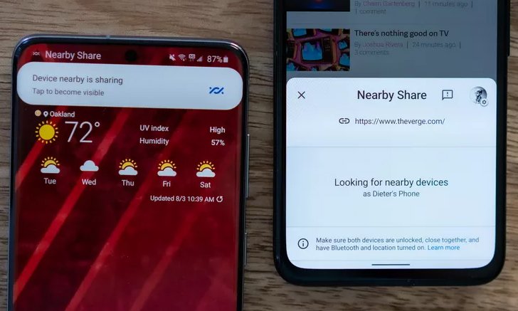 ในที่สุดก็มีวันนี้ "Nearby Share" ฟีเจอร์ส่งไฟล์เหมือน AirDrop บน Android มาแล้ว