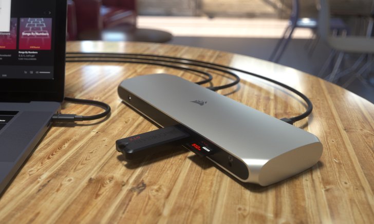 CORSAIR เปิดตัว TBT100 Thunderbolt™ 3 Dock อุปกรณ์เก็บสายบนโต๊ะคอม