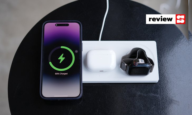 แกะกล่องรีวิว "Belkin 3-in-1 Wireless Charger MagSafe Pad White" ชาร์จไฟไร้สายสุดล้ำรุ่นล่าสุด