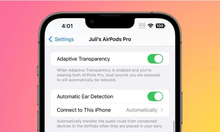 พบฟีเจอร์ Adaptive Transparency สามารถเปิดใช้กับ AirPods Pro รุ่นแรก ใน iOS 16.1 Beta