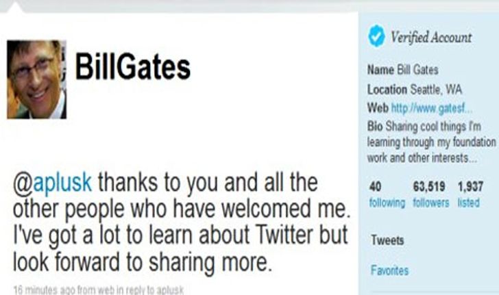 @BillGates มี"ทวิตเตอร์"กับเขาแล้ว!!!