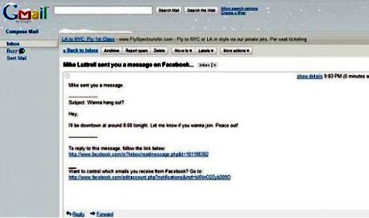 Facebook ส่งเมล์ผิด"กล่องผู้รับ"