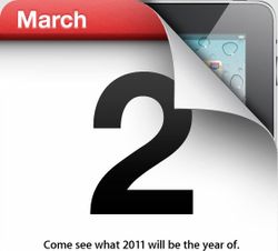 Apple ส่งจดหมายเชิญสื่อเข้าร่วมงานเปิดตัว iPad 2 ในวันที่ 2 มีนาคมนี้!