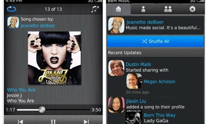 RIM เปิดตัว BBM Music อย่างเป็นทางการแล้ว