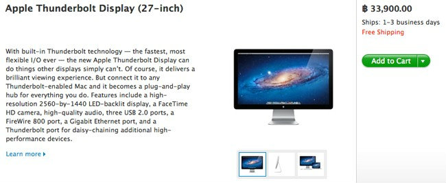 มาทำความรู้จัก Apple Thunderbolt Display 27″