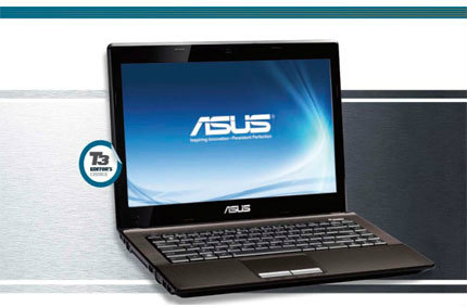 ASUS K43BY ออกแบบอย่างมีสไตล์ เพื่อการใช้งานแบบมืออาชีพ