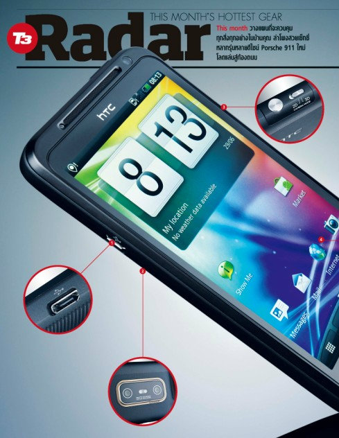 HTC EVO3D ปล่อยสมาร์ทโฟนภาพสามมิติออกมาอาละวาด