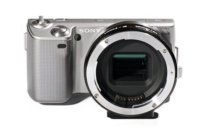อแดปเตอร์สำหรับกล้อง Sony NEX เอาไว้ใช้กับเลนส์ Canon แบบปรับรูรับแสงได้