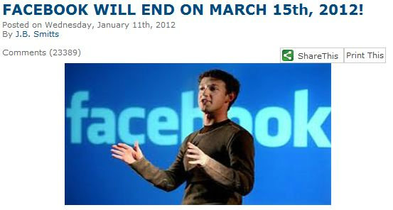 Facebook ลือว่าจะปิดตัวเร็วๆนี้