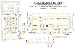 แผนผังบูธในงาน Thailand Mobile Expo 2013