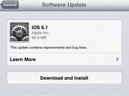 คลอดแล้วจ้า "iOS 6.1" รองรับ LTE, ใช้งาน Siri ดีขึ้น ฯลฯ