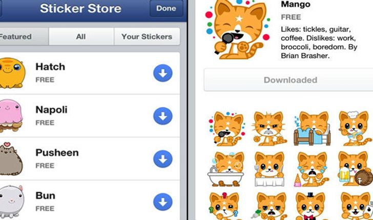 เฟสบุ๊คเวอร์ชั่นล่าสุดมี Stickerให้ใช้แล้ว