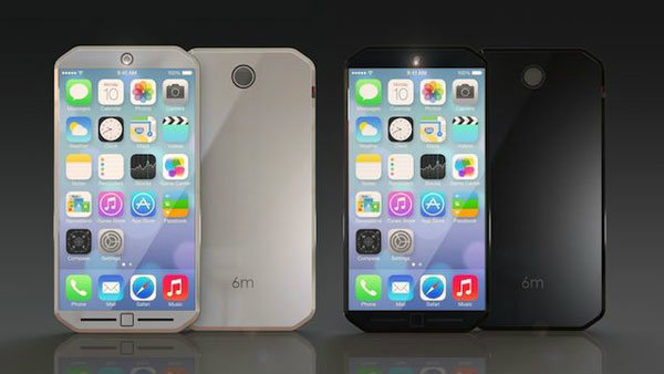 เผยภาพคอนเซปท์ iPhone 6 ตัวเครื่องขอบตัด และปุ่ม Home แบบสัมผัส