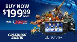 โซนี่ลดราคา PS Vita ในสหรัฐลงเหลือ 199 ดอลลาร์