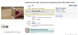 iPhone 5s สีทองบน eBay ทะลุหลักสามแสนแล้ว!!