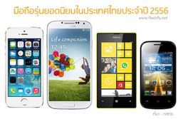 กสทช.เผยมือถือ-แท็บเล็ตรุ่นยอดนิยมในประเทศไทยประจำปี 2556