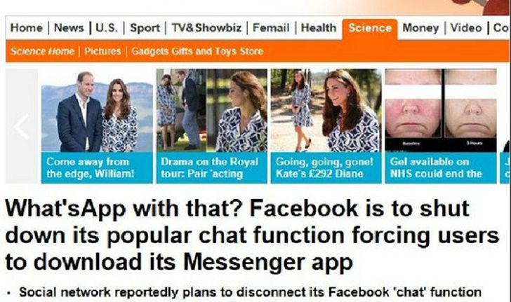 "เฟซบุ๊คเตรียมโละแชท WhatsApp แล้ว ให้ใช้"Messenger"แทน