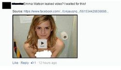 ระวัง!!!สแปมไวรัสใหม่ โพสเชิญชวนดูวิดีโอหลุด Emma Watson บน Facebook