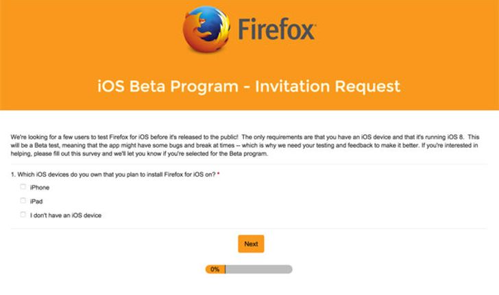 Firefox บน iOS ใกล้คลอดแล้ว มาร่วมทดสอบกันได้