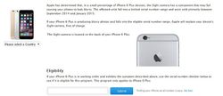 Apple เรียก iPhone 6 Plus กับล็อต กันยายน 2014 ถึง มกราคม 2015 แก้ไขปัญหากล้อง iSight ไม่โฟกัส