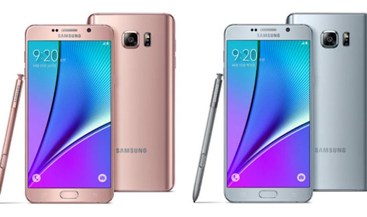 Samsung เพิ่มสีใหม่กับ Galaxy Note 5 ในเกาหลีด้วยสีเงิน และ ชมพูสุดฟรุ้งฟริ้ง