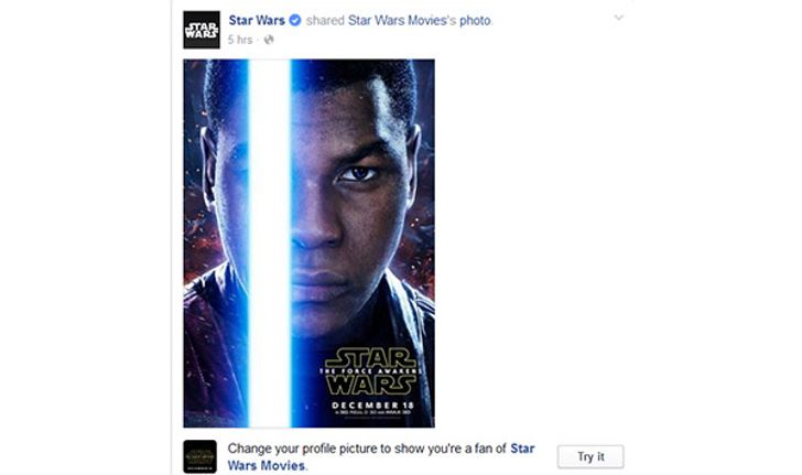 Facebook ชวนคุณมาทำคู่กับดาบแสง Light Saber จากหนัง Star Wars