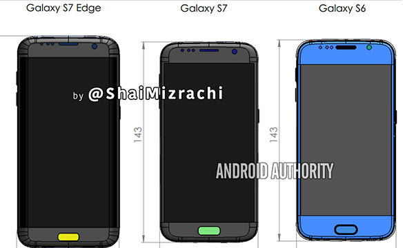 เผยภาพมิติตัวเครื่องของ Samsung Galaxy S7 มีการเปลี่ยนแปลงชัด ๆ