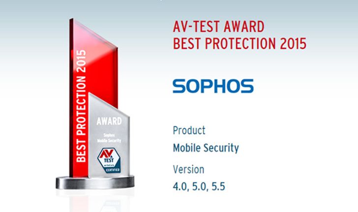 สถาบัน AV-Test มอบรางวัลด้านการป้องกันภัยคุกคาม ให้กับ Sophos Mobile Security For Android