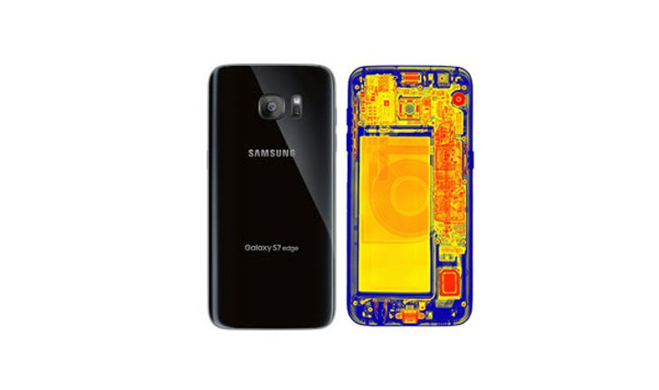 เห็นกันหมดเปลือกเมื่อ Samsung Galaxy S7 edge ถูกถ่ายภาพ X-ray ด้านหลังเครื่อง