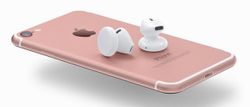 ภาพคอนเซปท์ AirPods หูฟังแบบไร้สายสำหรับ iPhone 7 ด้วยระบบชาร์จเร็วเพียง 30 วิ ใช้งานได้นาน 10 นาที