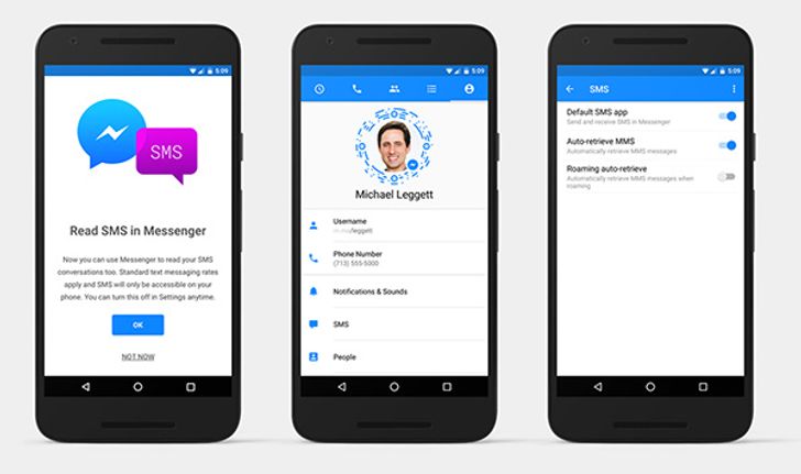 Facebook Messenger เพิ่มความสามารถแสดงข้อความ SMS ในเวอร์ชั่น Android