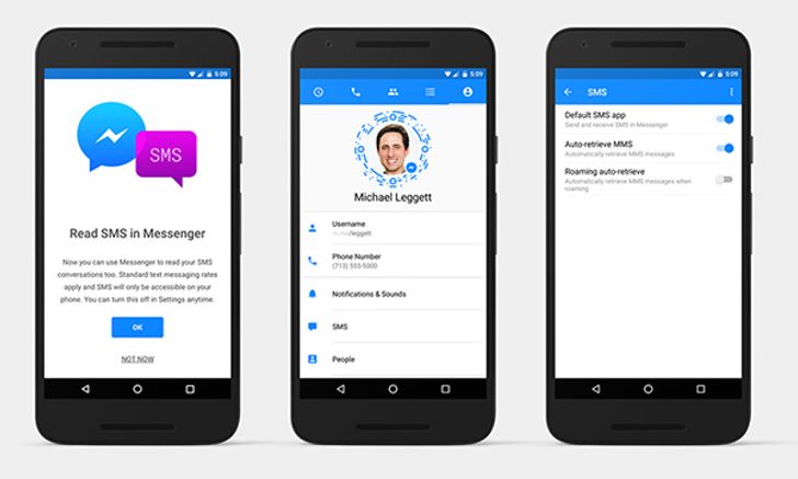 Facebook Messenger เพิ่มความสามารถแสดงข้อความ SMS ในเวอร์ชั่น Android