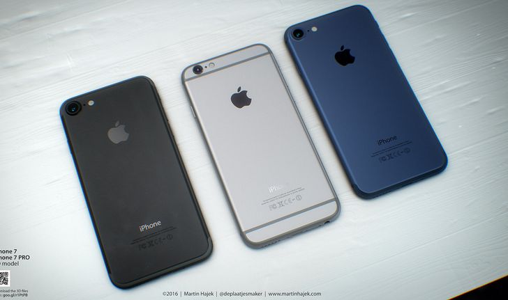 เผยภาพเรนเดอร์ของ iPhone 7 สีดำเข้ม พร้อม Lightning Earpods แบบใหม่
