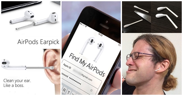 10 ไอเดียที่ชาวเน็ตเอามาล้อเลียนเกี่ยวกับ AirPods หูฟังไร้สายใหม่ล่าสุดจาก Apple