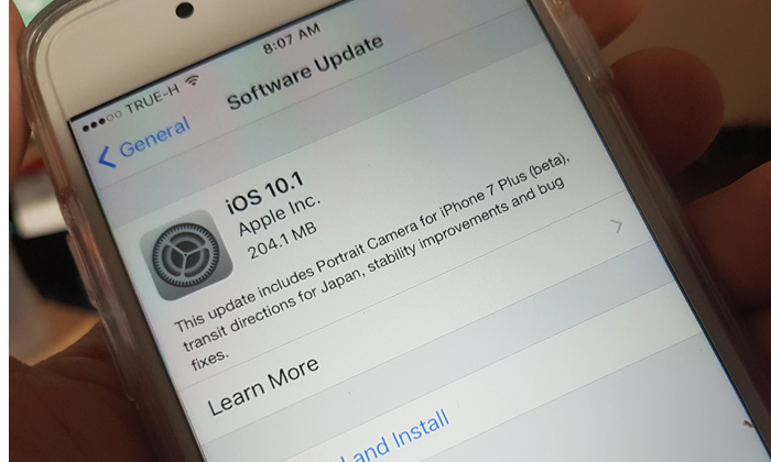 iOS 10.1 มาแล้วพร้อมฟีเจอร์หน้าชัดหลังเบลอของ iPhone 7 Plus