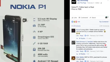 หลุดภาพกราฟิก Nokia P1 พร้อมราคาแล้ว