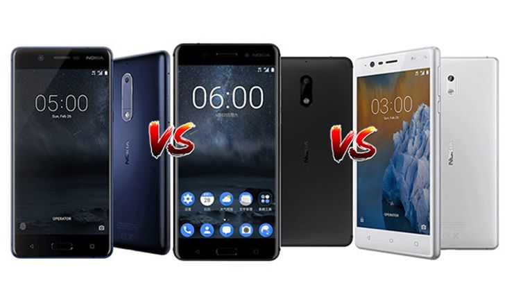 เปรียบเทียบ Nokia 6, Nokia 5 และ Nokia 3 สมาร์ทโฟนแอนดรอยด์ต้อนรับการกลับมาของ Nokia