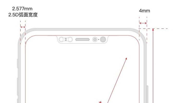 ภาพร่างดีไซน์ล่าสุด iPhone 8 หน้าจอเต็ม 5.8 นิ้ว, ขอบจอทุกด้านบาง 4 มม.