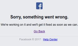[UPDATE] Facebook ล่มทั่วเอเชียแปซิฟิกและออสเตรเลีย ขึ้นหน้า Error